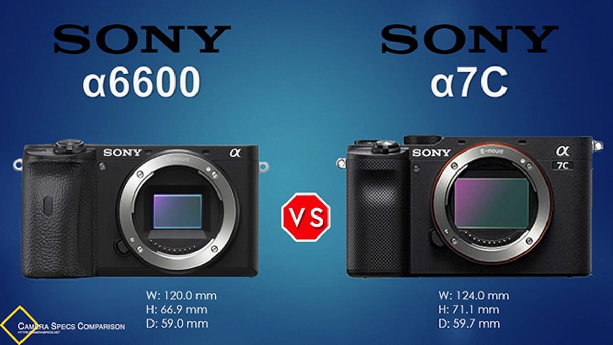 Sony a6600 vs Sony a7C Camera Size Comparison